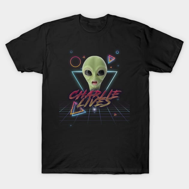 Charlie Lives  Alien T-Shirt by Cruella Entertainment